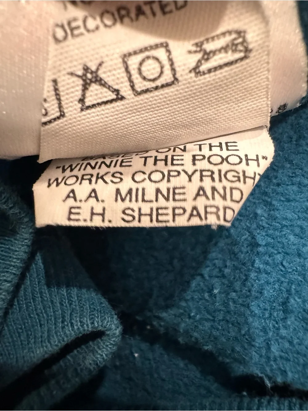 Vintage Disney Winnie the Pooh Teal Crewneck Sweatshirt Kids Large